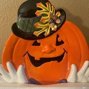 Fitz and Floyd Derby Pumpkin Plate